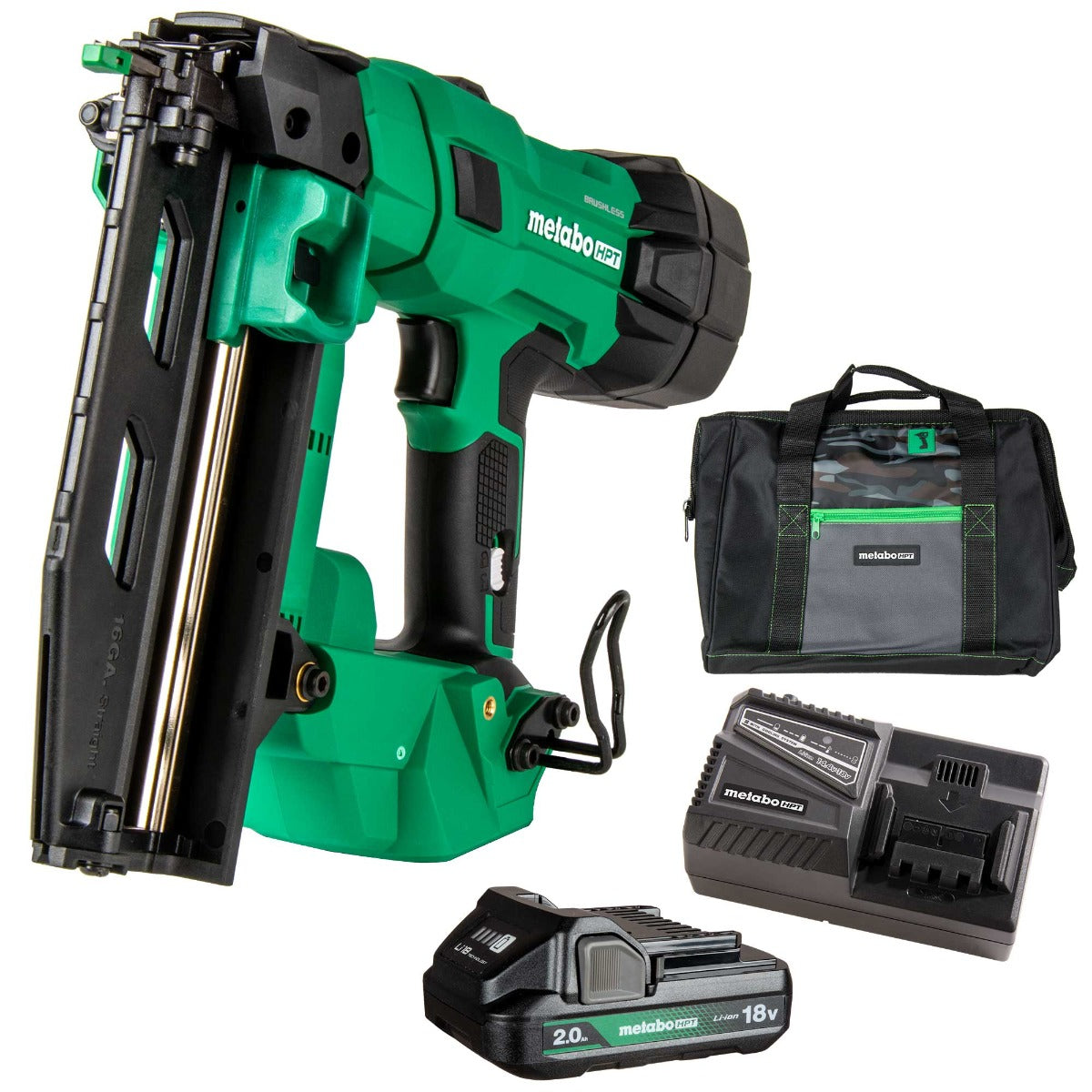 Metabo 18V Cordless 16GA Straight Finish Nailer (1x2.0Ah) NT1865DSAM