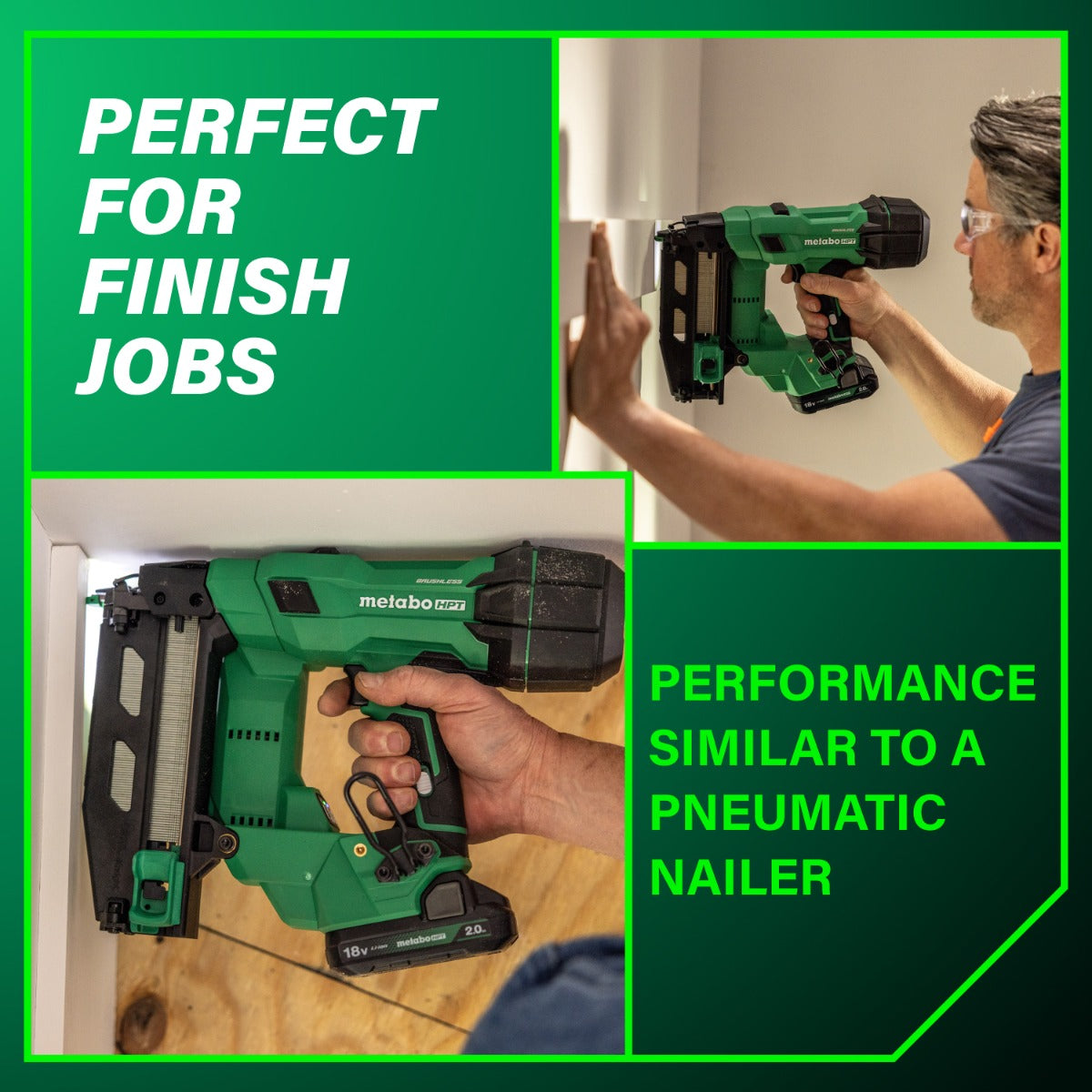Metabo 18V Cordless 16GA Straight Finish Nailer (1x2.0Ah) NT1865DSAM