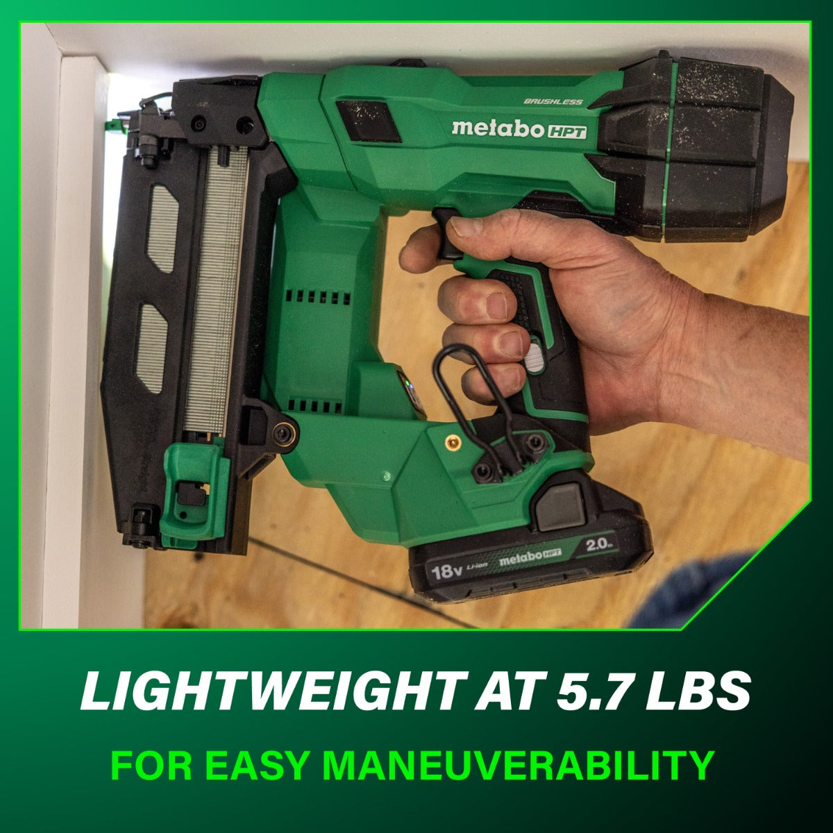 Metabo 18V Cordless 16GA Straight Finish Nailer (1x2.0Ah) NT1865DSAM