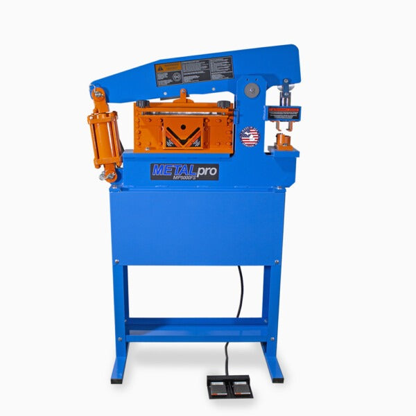 MetalPro 50-Ton Ironworker w/ 12" Shear Kit, 12" Brake Kit, 8pc Round Punch Kit BNDL-MP5000FS-S12-B12-P8
