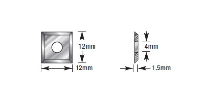 Amana Tool 12mm x 12mm x 1.5mm Carbide MFA-12