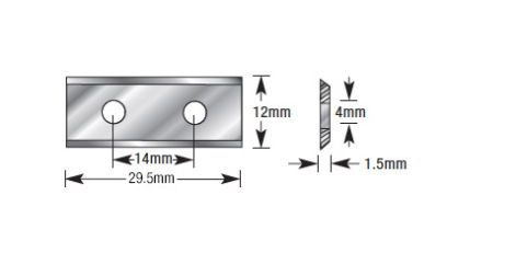 Amana Tool 30mm x 12mm x 1.5mm Carbide MFK-30