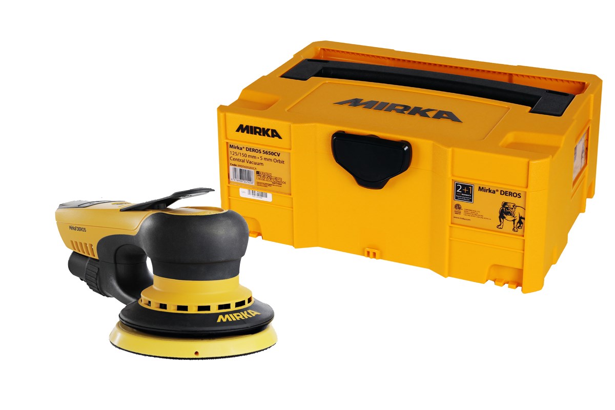 Mirka 5 in. DEROS Electric Random Orbital Sander 550CV, Central Vacuum, 5 mm Orbit MID55020CAUS