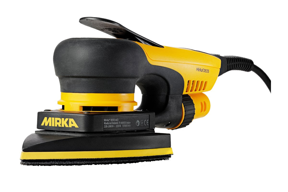 Mirka 4 x 6 x 6 in. DEOS Delta Electric Orbital Sander 663XCV, Central Vacuum, 3 mm Orbit MID6630201US