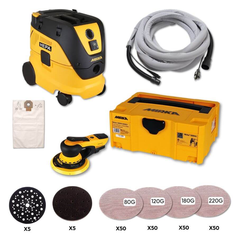 Mirka DEROS 6" Abranet Dust-Free Sanding System MID65020CAUSABRANETKIT
