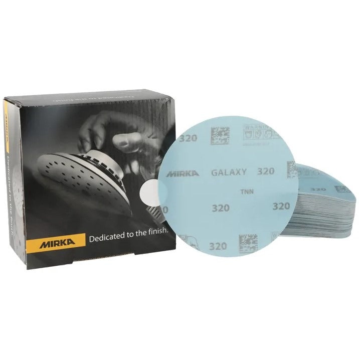 Mirka GALAXY 5" PSA 400 Grit W/Liner & Tab, 100 Discs/Box FY-332-400