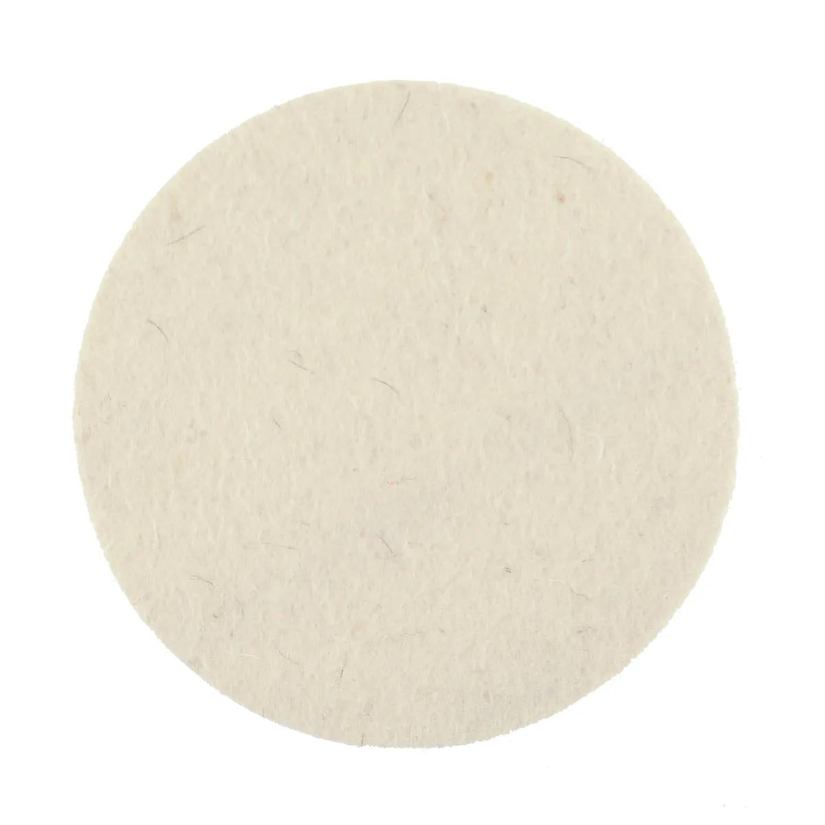 Mirka 5 x 0.25 in. Felt Polishing Pad, Grip White MPADFP-5