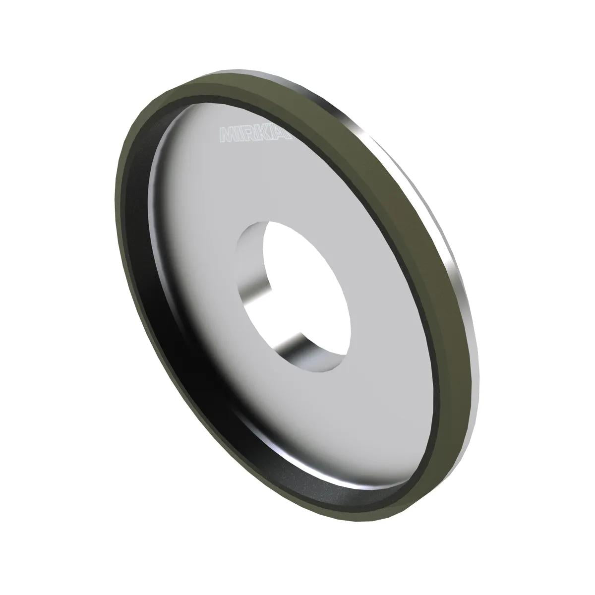 MKE736600214S27CN7.25 Resin bond cup wheel for topping of carbide tipped circular saws. Double rim for roughing and finishing in one pass. Suitable for wet operations
