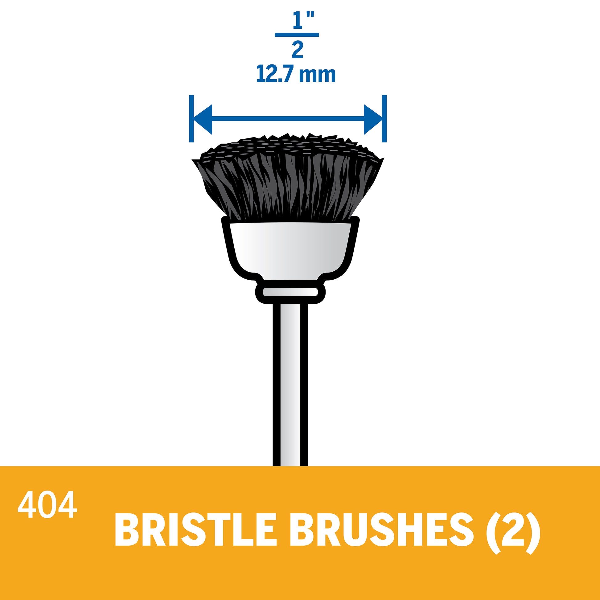 Dremel 1/2 in. Nylon Bristle Brushes, 2-Pack 404-02