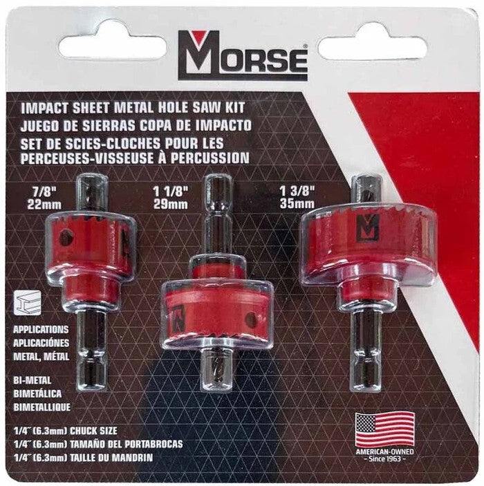 MK Morse Bimetal Impact Ready Hole Saw Kit, Standard Diameters 121491
