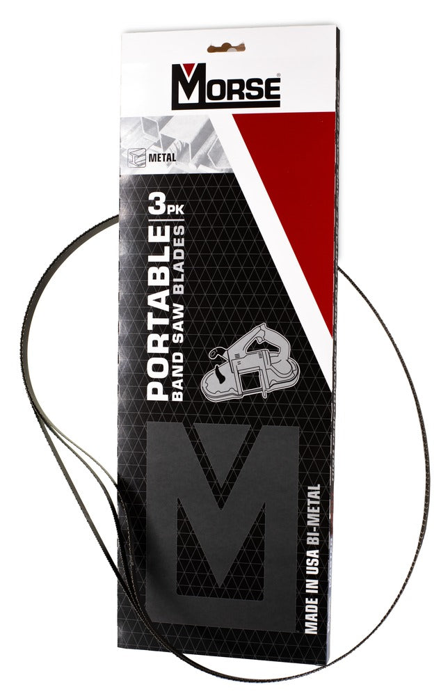 MK Morse 44-7/8" Bimetal Portable Band Saw Blade 12/16 TPI, 3 Pack 002738