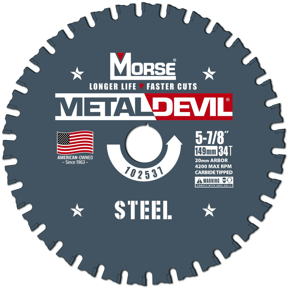 MK Morse 5-7/8" 34T Metal Devil Steel Cutting Circular Saw Blade 102537