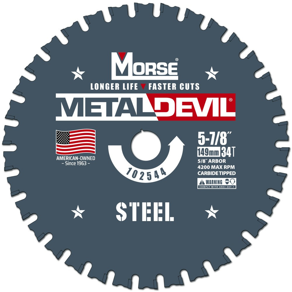 MK Morse 5-7/8" 34T Metal Devil Steel Cutting Circular Saw Blade 5/8" Arbor 102544