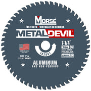 MK Morse 7-1/4" 56T Metal Devil Aluminum Cutting Circular Saw Blade 5/8" Arbor 102650