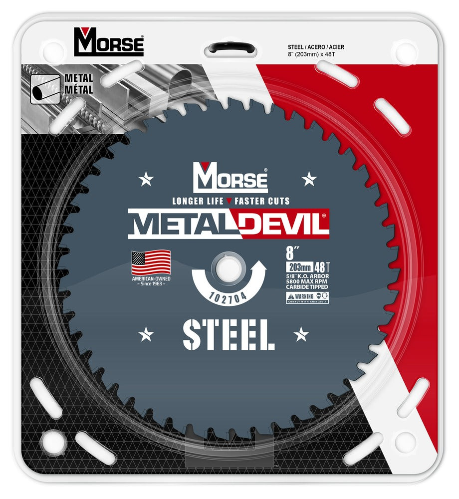 MK Morse 8" 48T Metal Devil Steel Cutting Circular Saw Blade 5/8" Arbor 102704