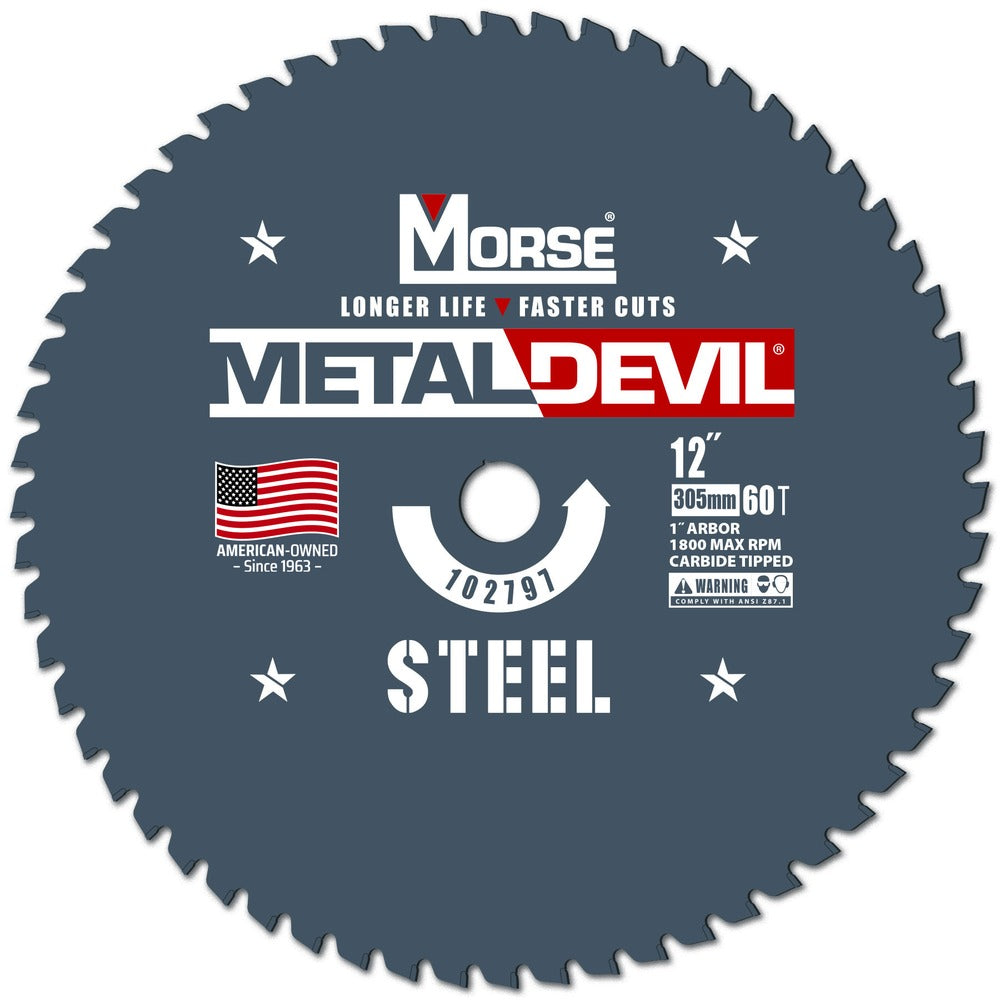 MK Morse 12" 60T Metal Devil Steel Cutting Circular Saw Blade 102797