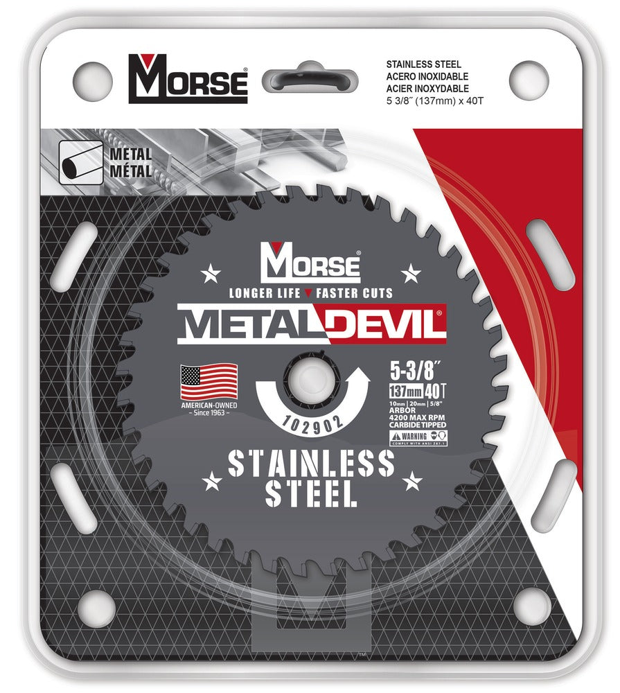 MK Morse 5-7/8" 40T Metal Devil Stainless Steel Cutting Circular Saw Blade 102919