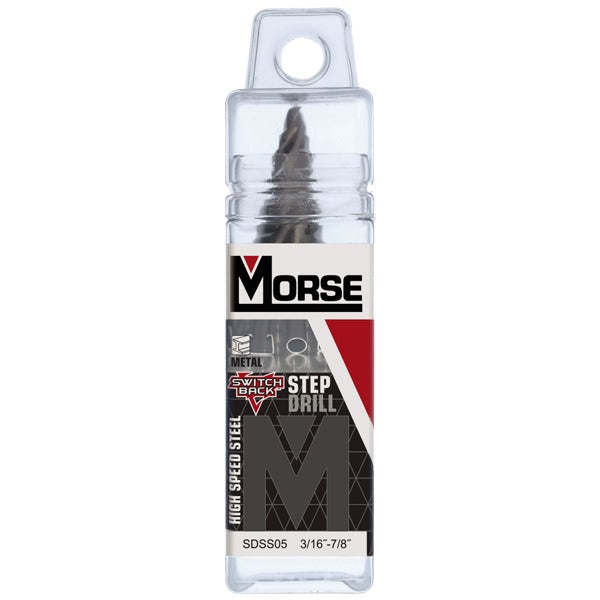 MK Morse 1/8 to 1/2" High Speed Steel Step Drill Bit 124423