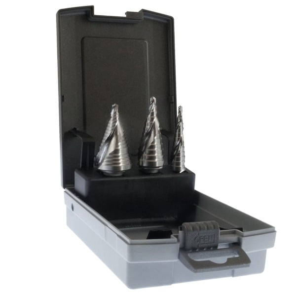 MK Morse 3 Piece High Speed Steel Step Drill Bit Kit 124607