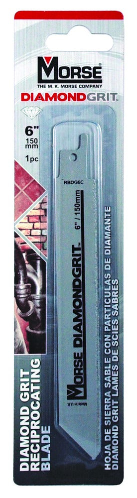 MK Morse 6" x 3/4" Diamond Grit Reciprocating Saw Blade 129701