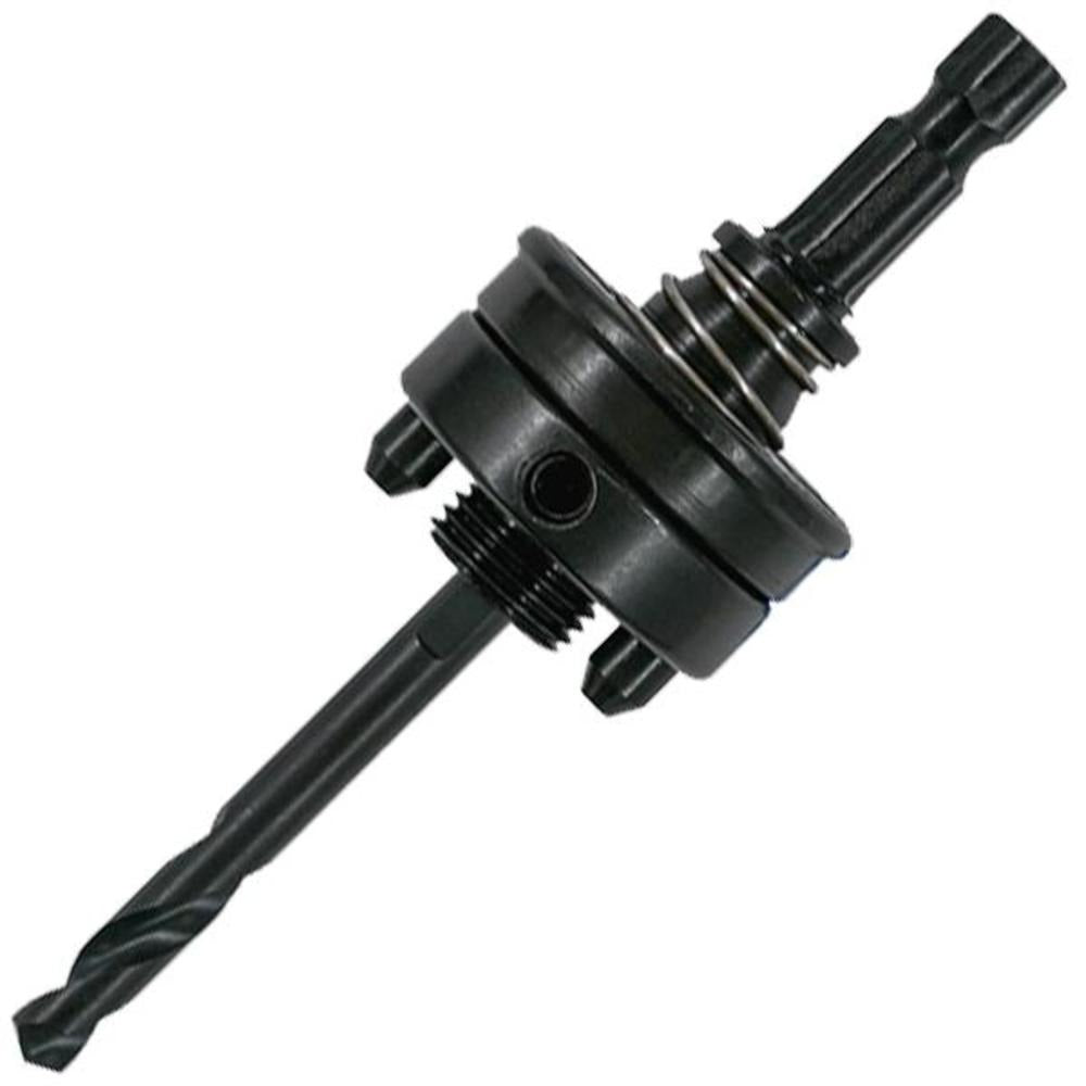 MK Morse 3/8" Hex Shank 5/8-18 Thread Spring Pin Drive Hole Saw Arbor with High Speed Steel Pilot Drill 139052