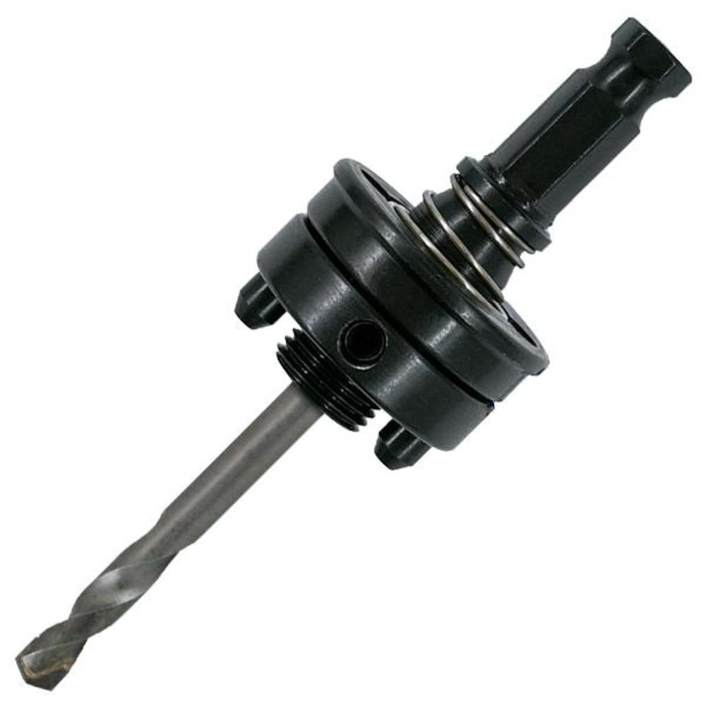 MK Morse 7/16" Hex Shank 5/8-18 Thread Spring Pin Drive Hole Saw Arbor with Carbide Tip Pilot Drill 139847