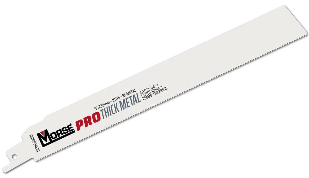 MK Morse 9" 10 TPI Bimetal Reciprocating Saw Blade, 25 Pack 392075