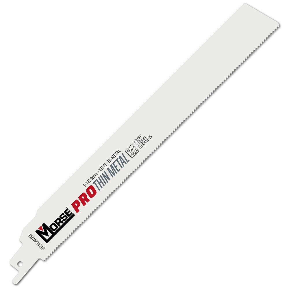MK Morse 9" 18 TPI Bimetal Reciprocating Saw Blade, 5 Pack 392105