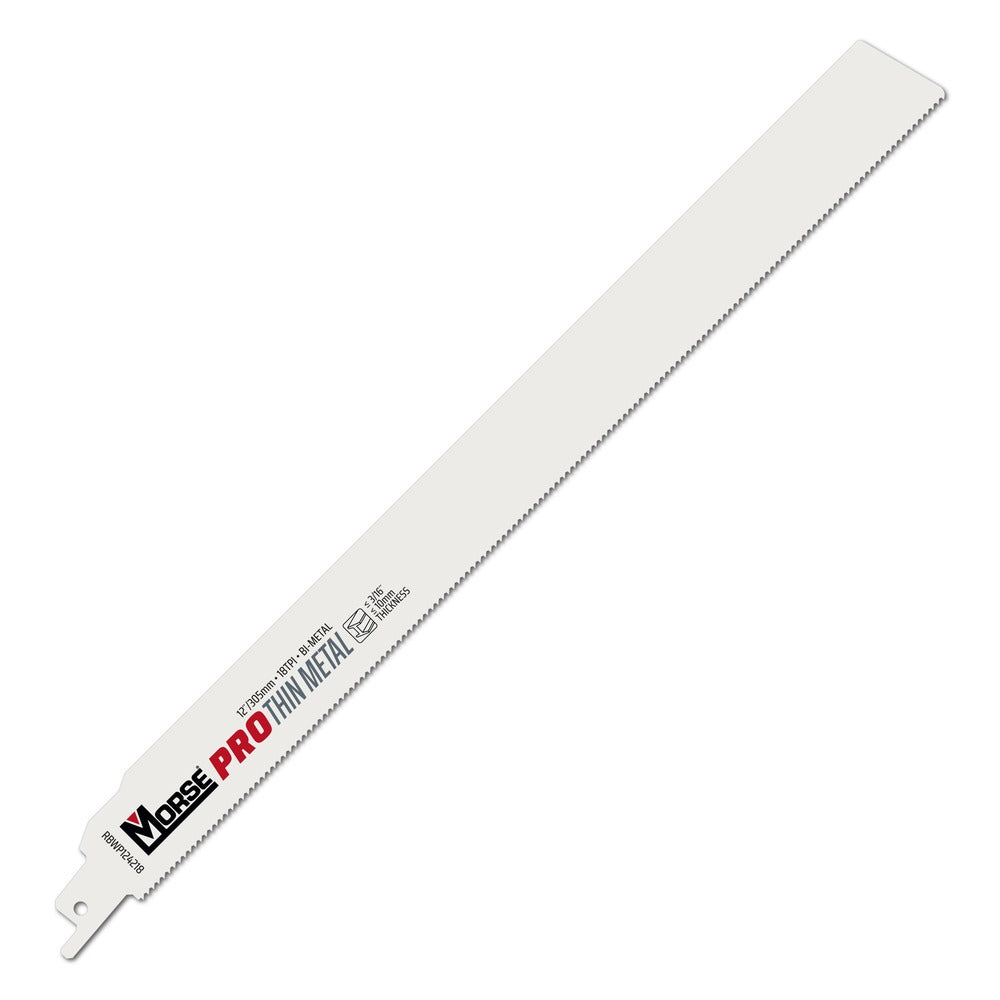 MK Morse 12" 18 TPI Bimetal Reciprocating Saw Blade, 5 Pack 392167