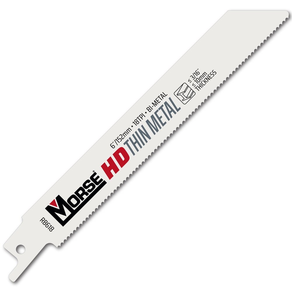 MK Morse 6" 18 TPI Bimetal Reciprocating Saw Blade, 5 Pack 400435