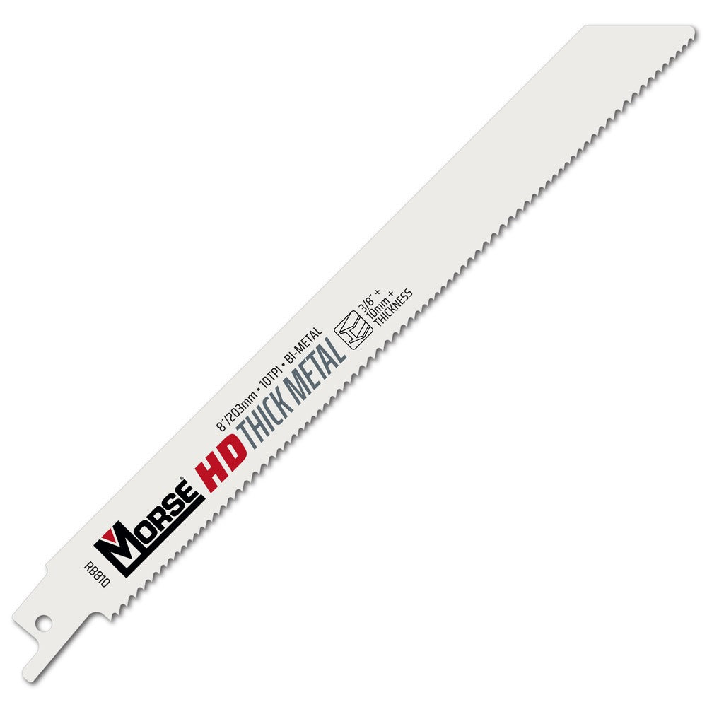 MK Morse 8" 10 TPI Bimetal Reciprocating Saw Blade, 5 Pack 400473