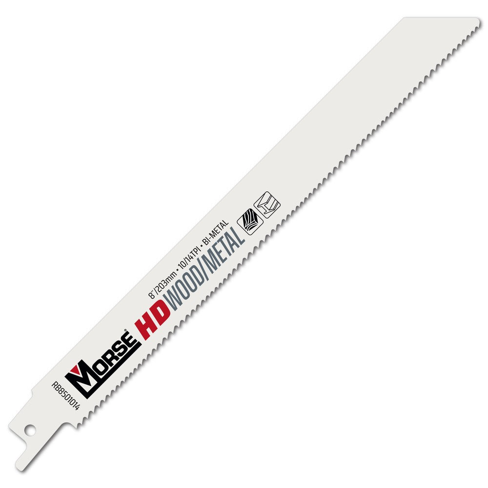 MK Morse 8" 10/14 TPI Bimetal Reciprocating Saw Blade, 50 Pack 402064