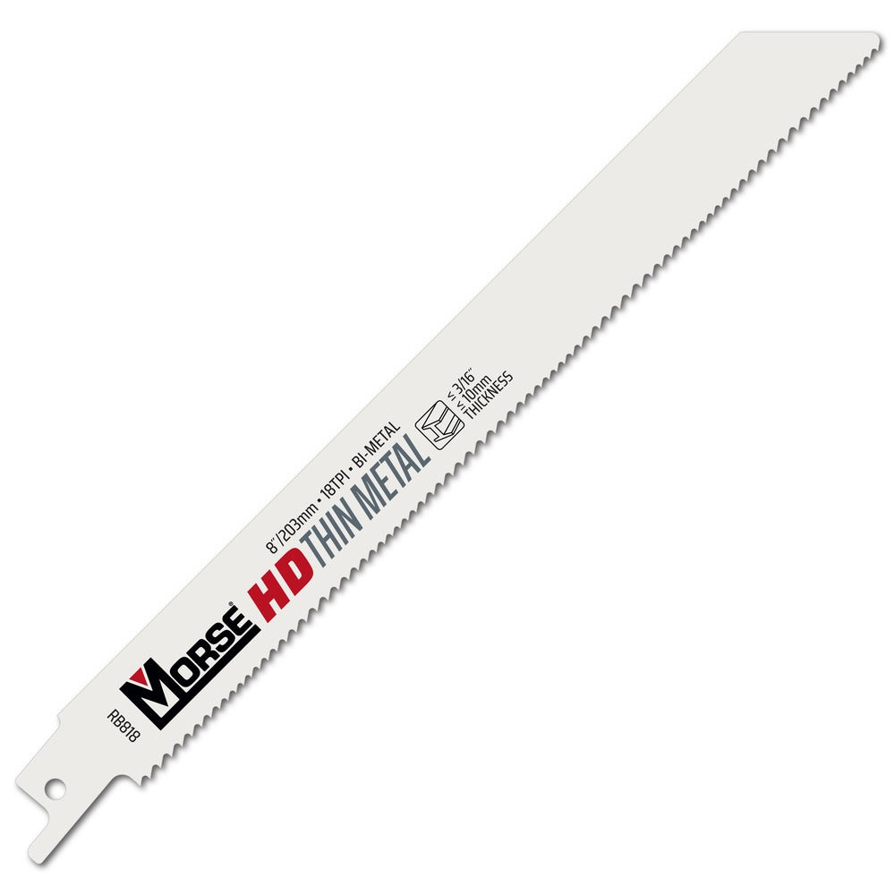 MK Morse 8" 18 TPI Bimetal Reciprocating Saw Blade, 50 Pack 402583