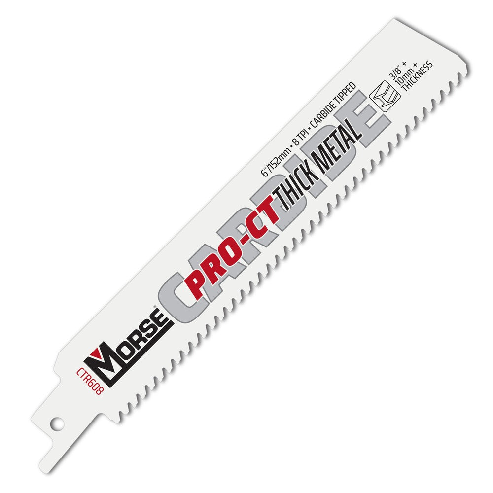 MK Morse 6" 8 TPI Carbide Tipped Reciprocating Saw Blade, 15 Pack 405782