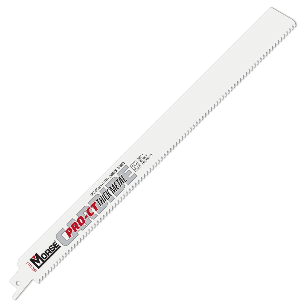 MK Morse 12" 8 TPI Carbide Tipped Reciprocating Saw Blade, 15 Pack 405805