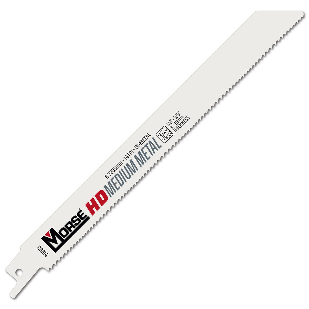 MK Morse 8" 14 TPI Bimetal Reciprocating Saw Blade, 100 Pack 406239
