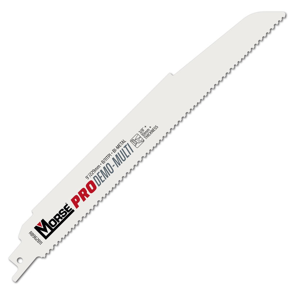 MK Morse 9" 8/11 TPI Bimetal Reciprocating Saw Blade, 100 Pack 406413