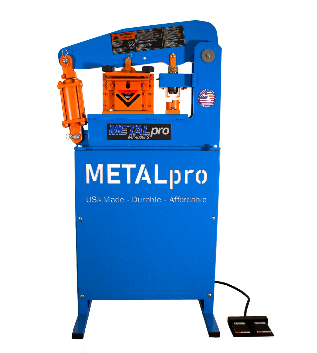 MetalPro 40 Ton Ironworker with 6 in. Shear and Foot Switch MP4000FS