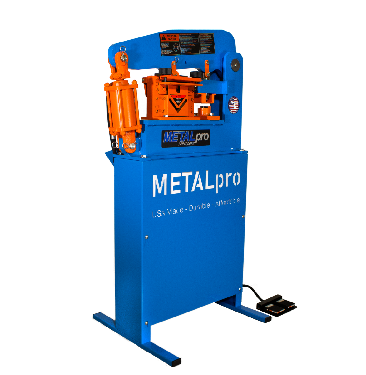 MetalPro 40 Ton Ironworker with 6 in. Shear and Foot Switch MP4000FS