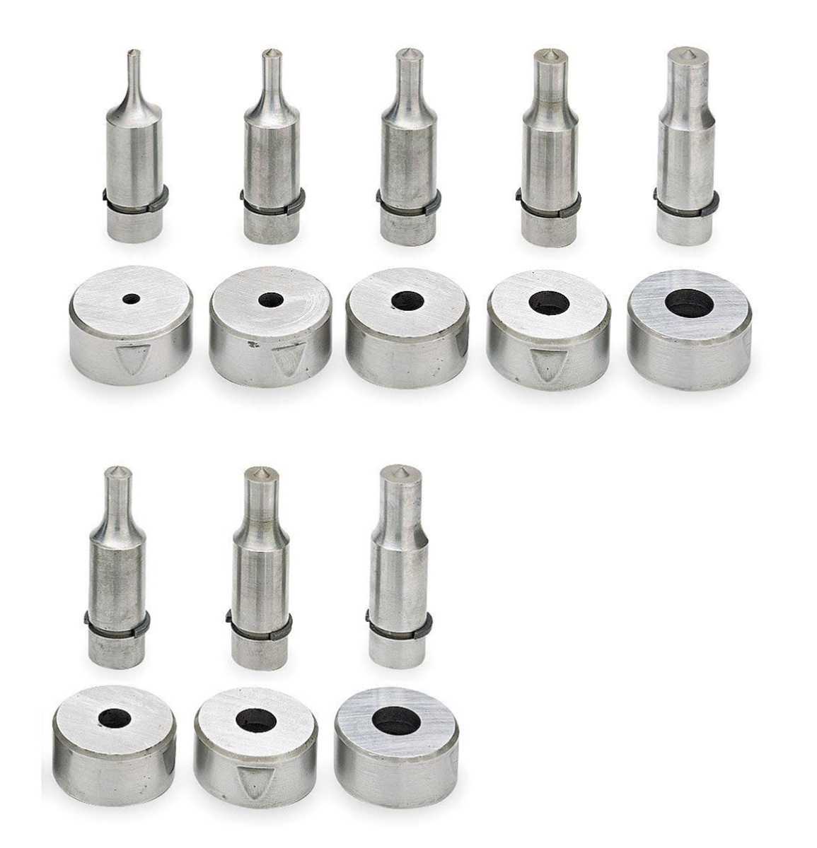 MetalPro 8 Piece 25/32 to 1 in. Round Punch and Die Set MP4144