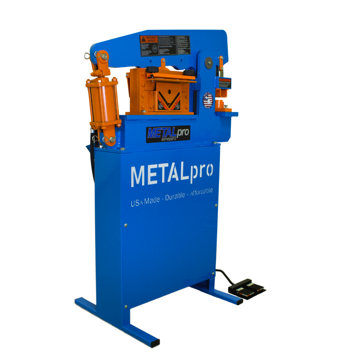 MetalPro 45 Ton Ironworker with 8 in. Shear and Foot Switch MP4500FS