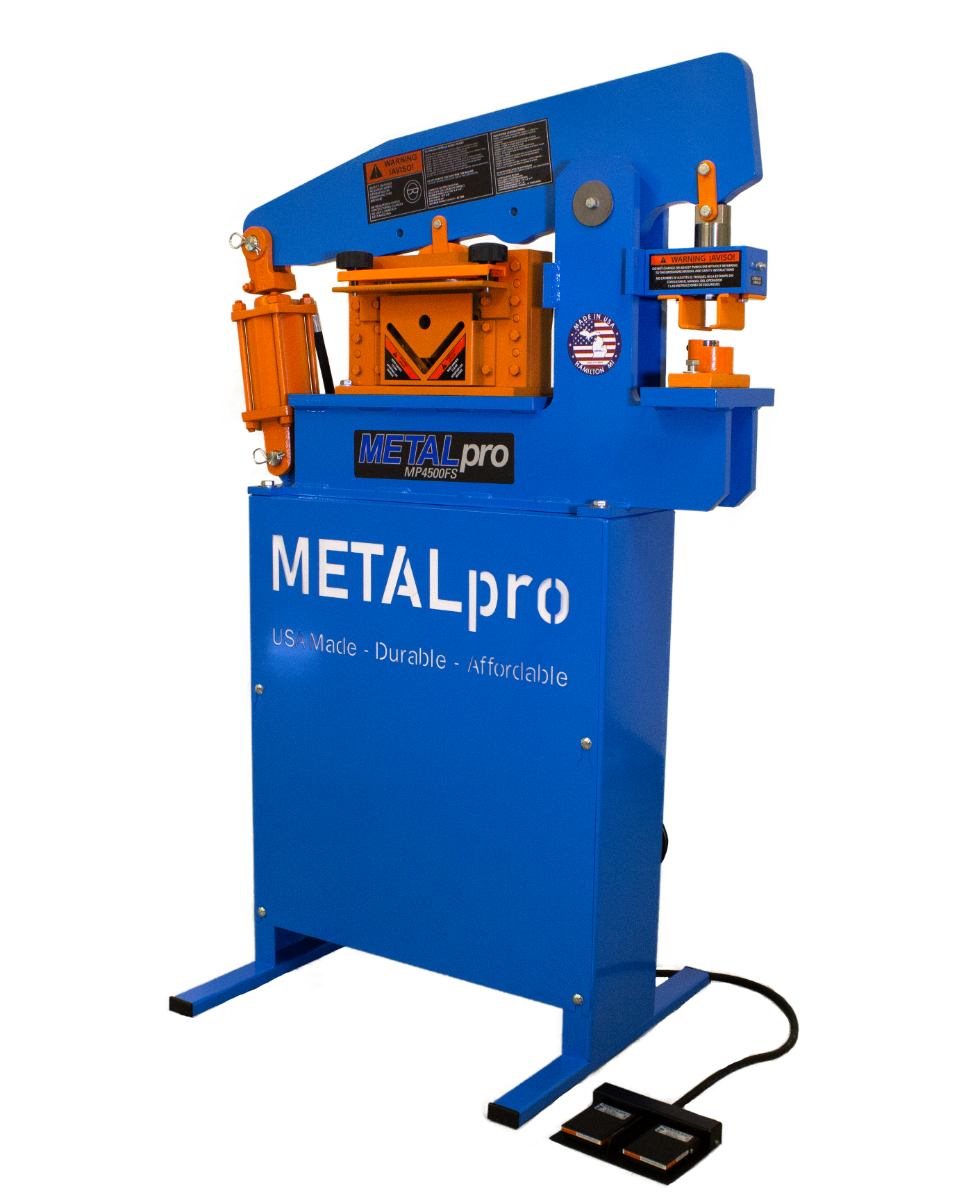 MetalPro 45 Ton Ironworker with 8 in. Shear and Foot Switch MP4500FS