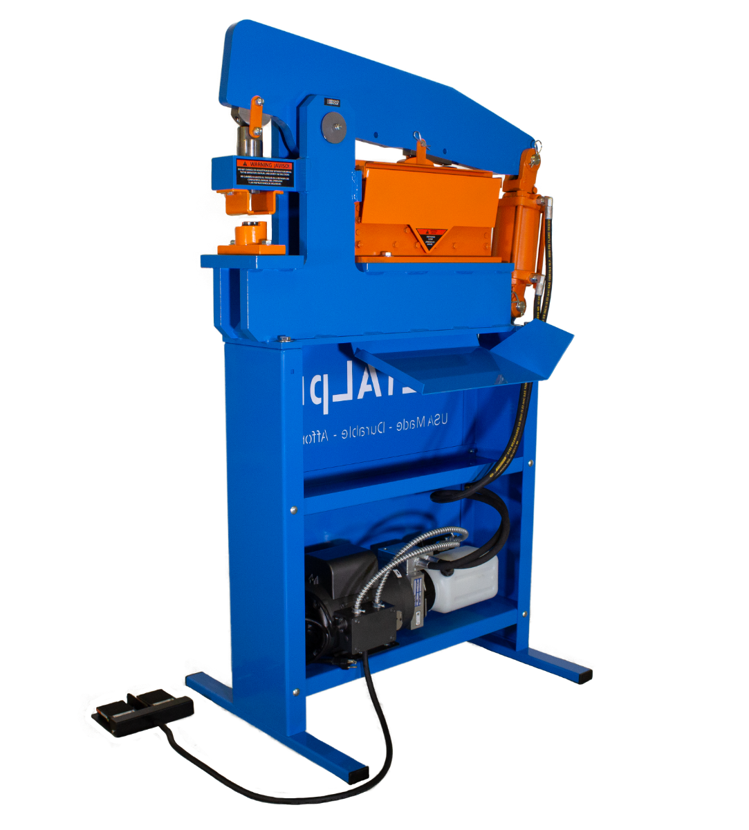 MetalPro 50 Ton Ironworker with 12 in. Shear and Foot Switch MP5000FS