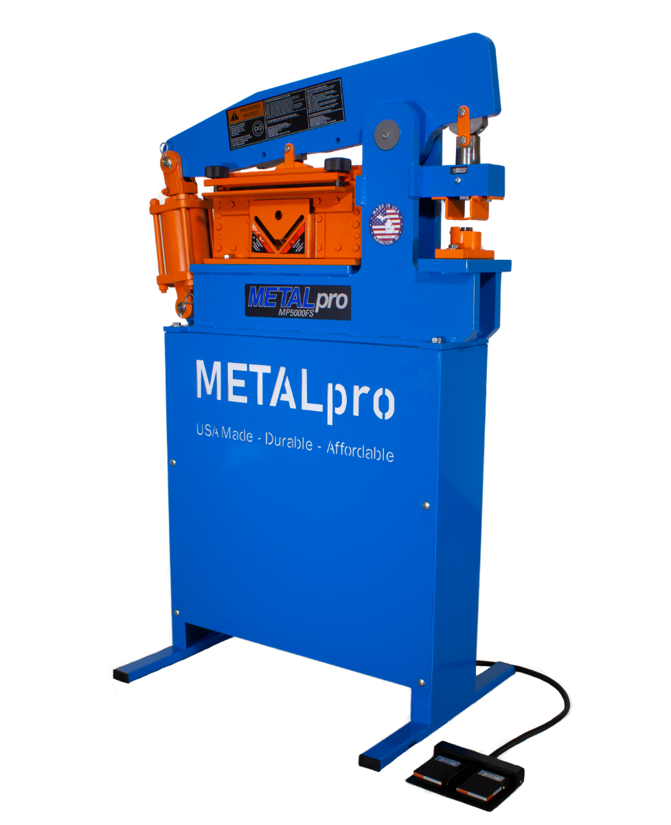 MetalPro 50 Ton Ironworker with 12 in. Shear and Foot Switch MP5000FS