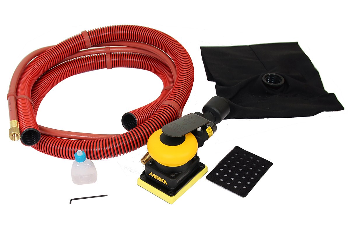 Mirka 3 x 4 in. Pneumatic Orbital Sander w/ Self-Generating Vacuum, 3 mm Orbit MR-34DB