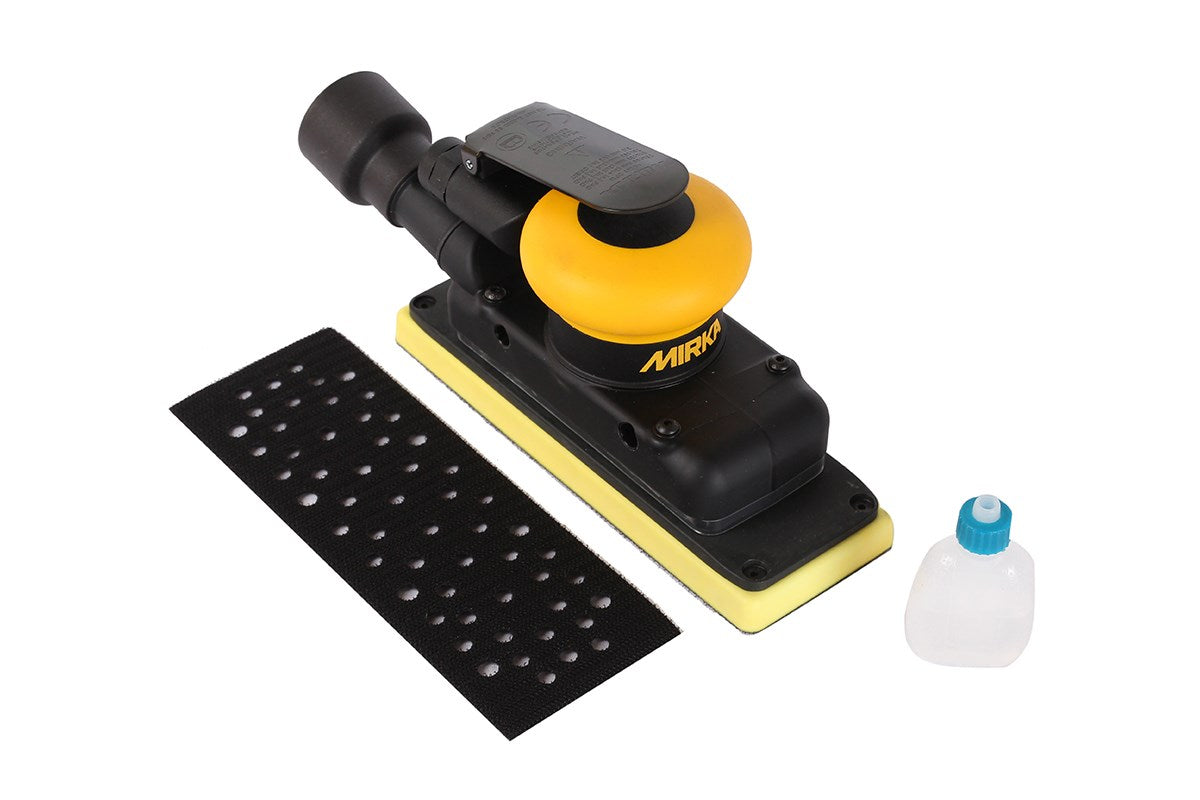 Mirka 3 x 8 in. Pneumatic Orbital Sander w/ Central Vacuum, 3 mm Orbit MR-38CV-1