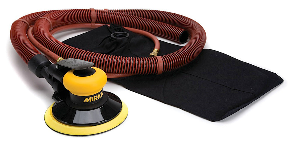 Mirka 6 in. Pneumatic Orbital Sander w/ Self-Generating Vacuum, 8 mm Orbit MR-608SGV
