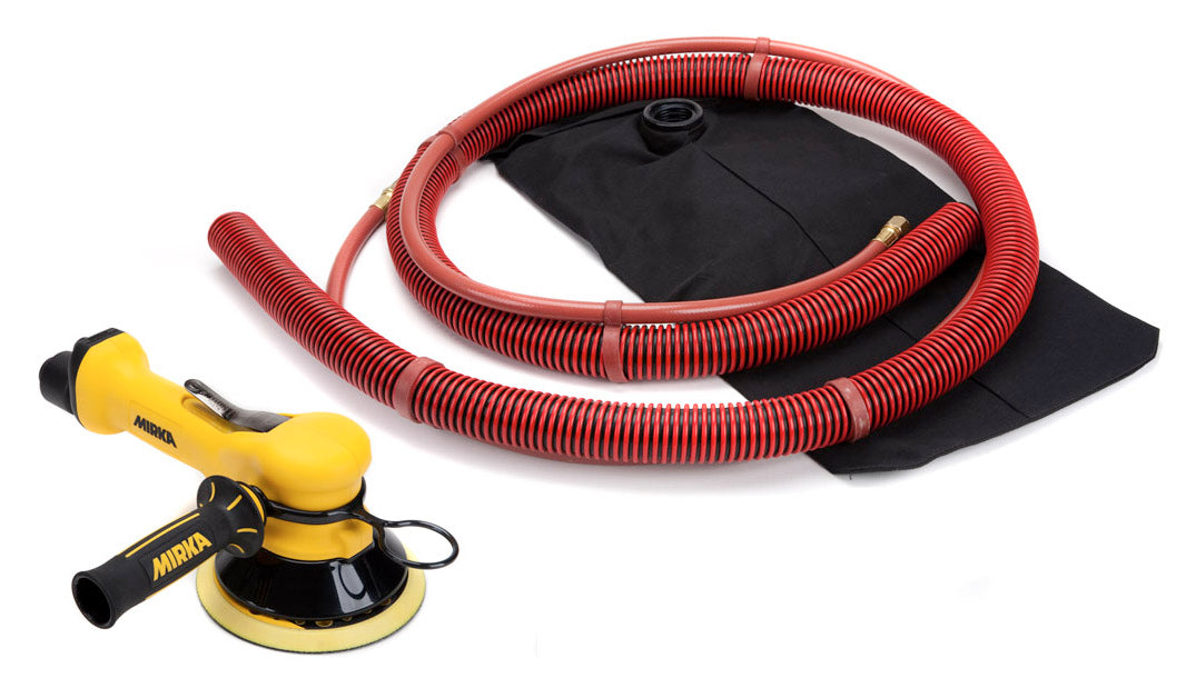 Mirka 6 in. Pneumatic Two-Handed Orbital Sander w/ Self-Generating Vacuum, 10 mm Orbit MR-610THSGV