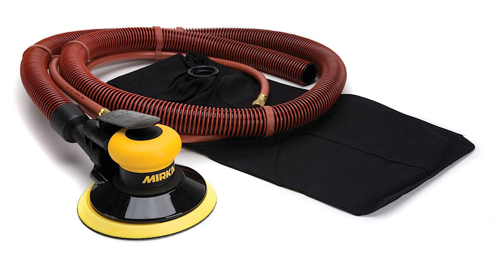 Mirka 6 in. Pneumatic Orbital Sander w/ Self-Generating Vacuum, 5 mm Orbit MR-6SGV