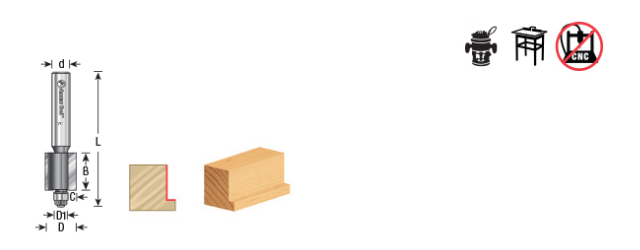 Amana Tool 5/16 in Miniature Rabbeting MR0101